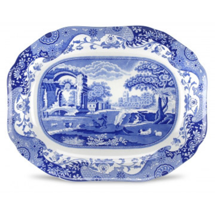Blue Italian Oval Platter - 2 sizes image 0