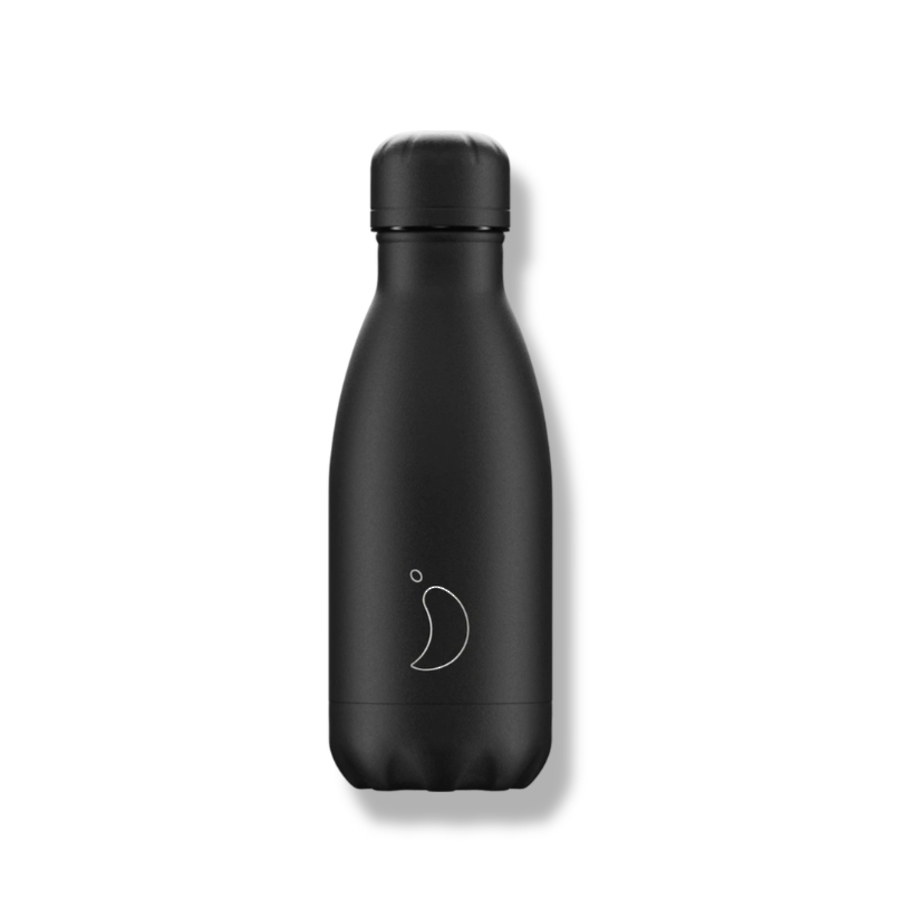 Chilly's Insulated Bottle All Black Matt 260ml image 0