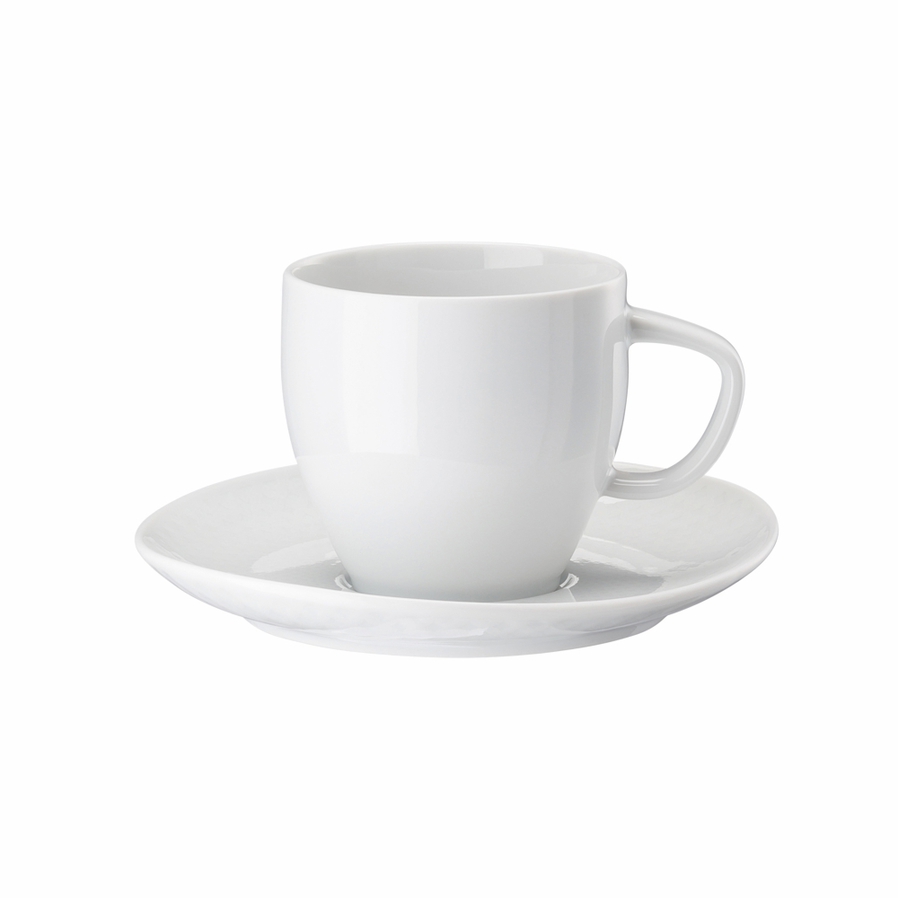 Junto White Tall Cup and Saucer image 0
