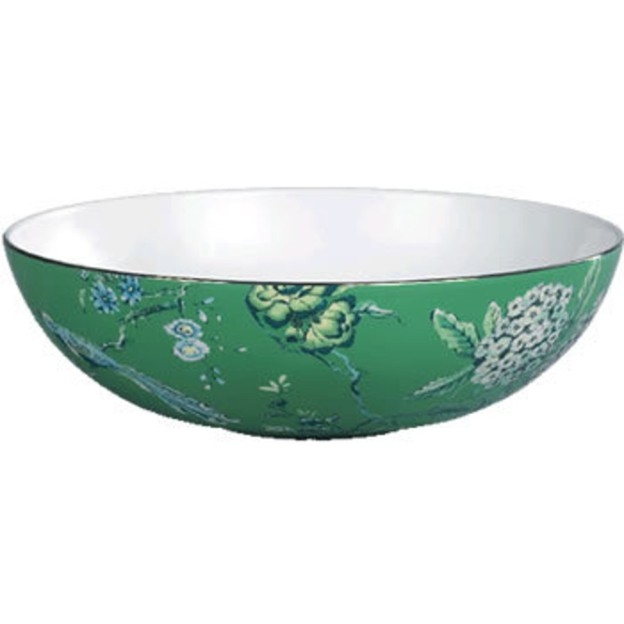 Chinoiserie Green Open Serving Bowl 30cm image 0