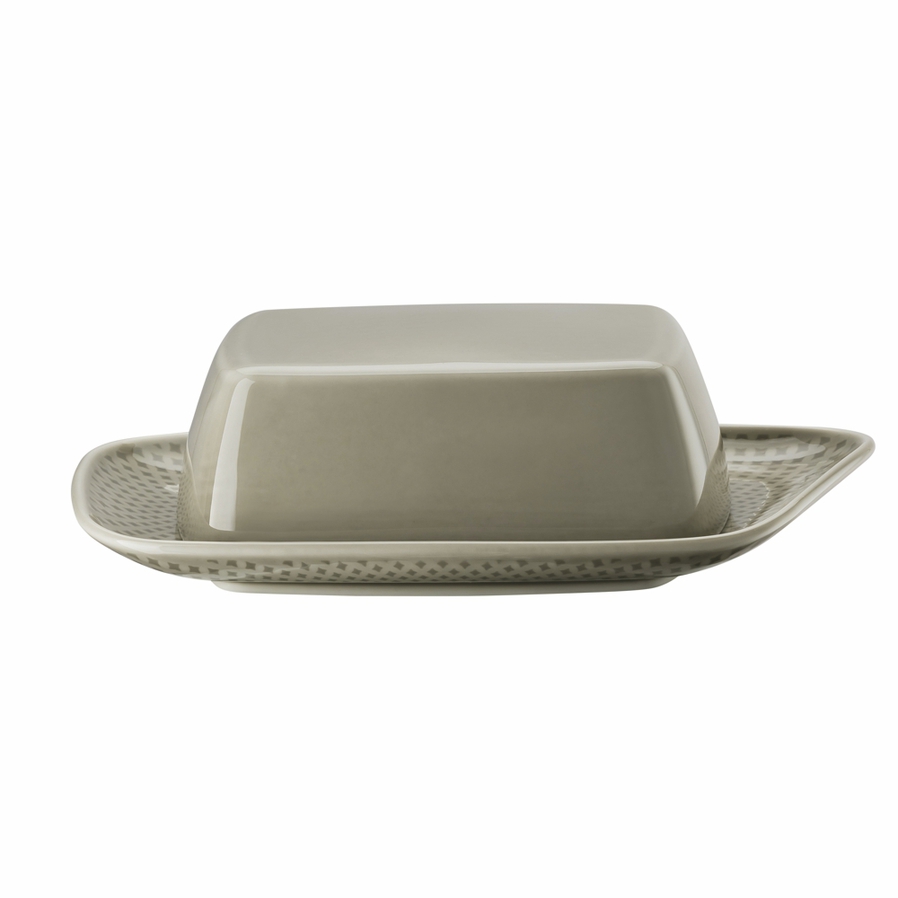 Junto Pearl Grey Covered Butter Dish image 0