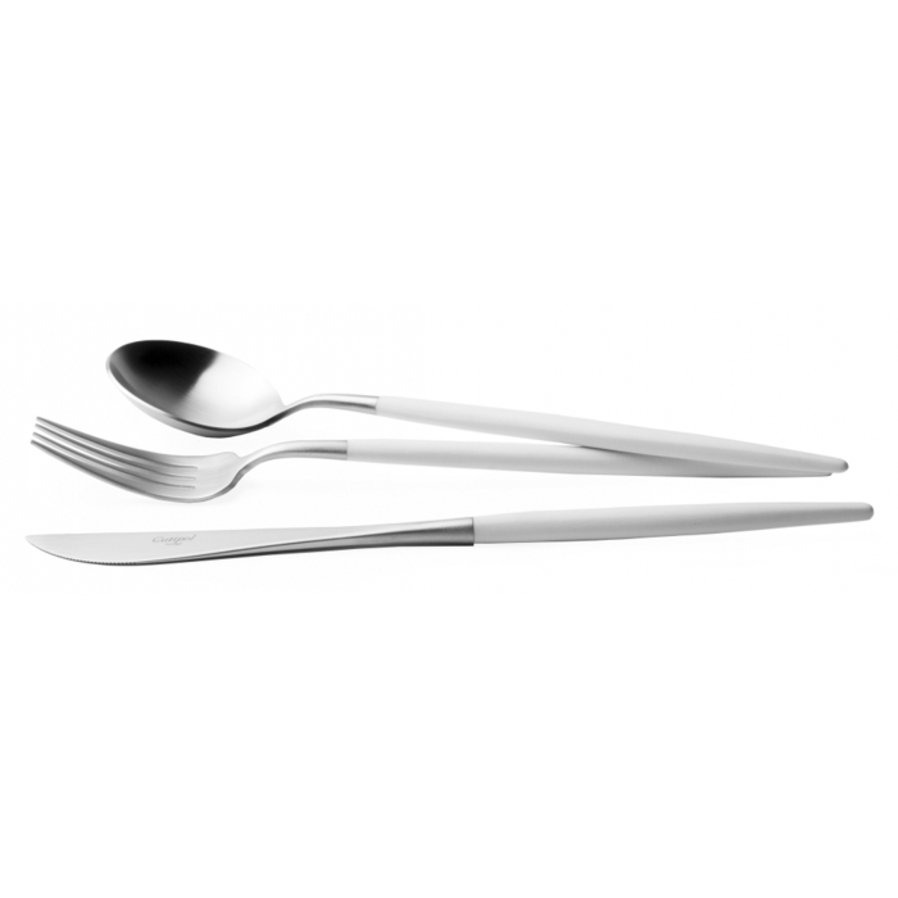 Goa White & Matt Stainless 24 Piece Cutlery Set image 0