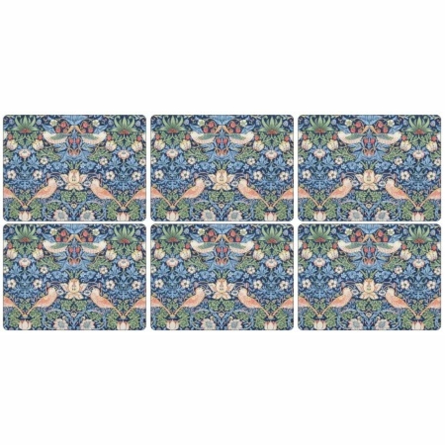 Strawberry Thief Blue Placemat Set of 6 image 0