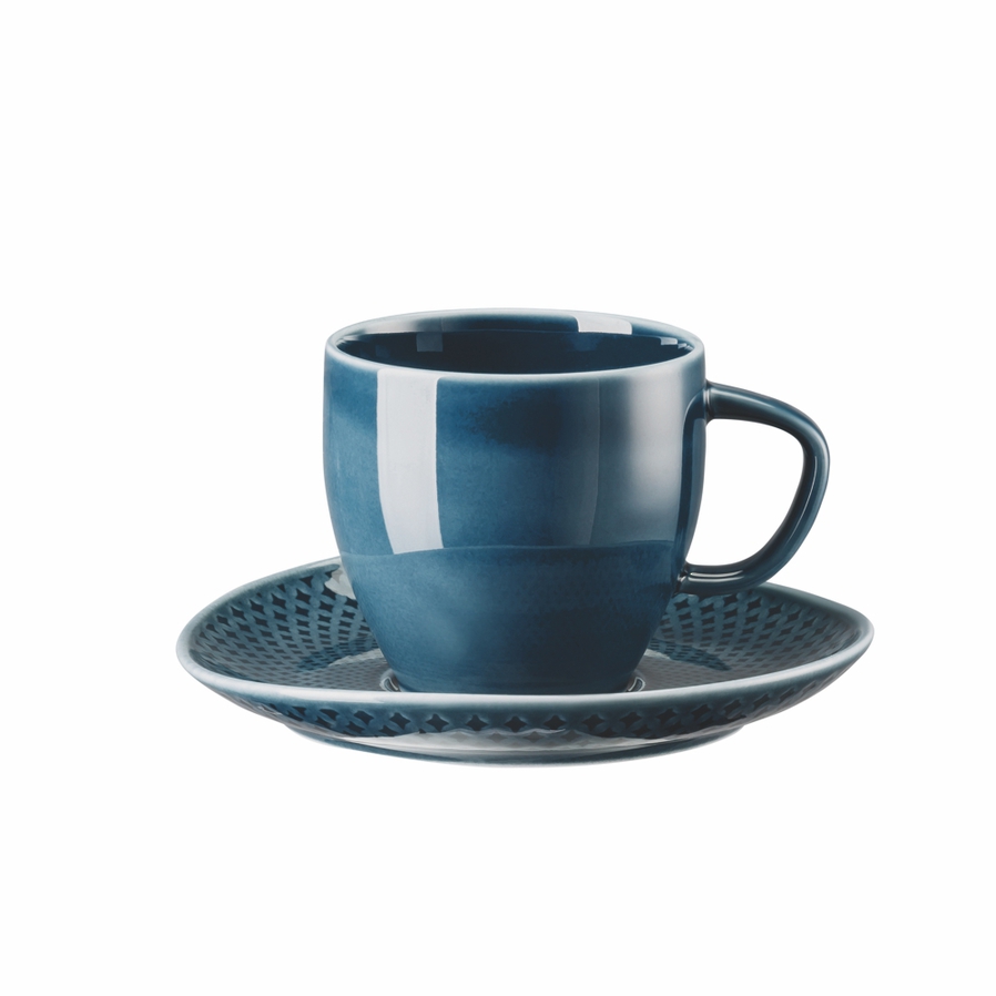 Junto Ocean Blue Tall Cup and Saucer image 0
