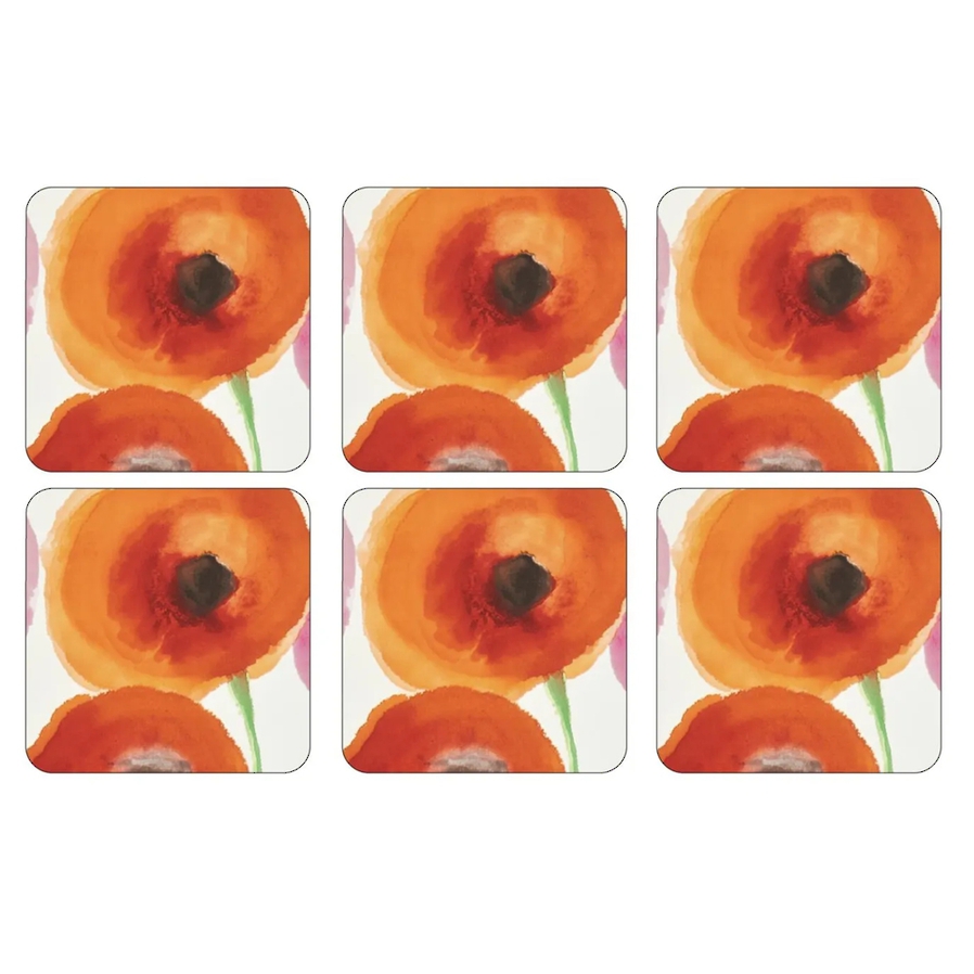 Poppies Coasters Set of 6 image 0