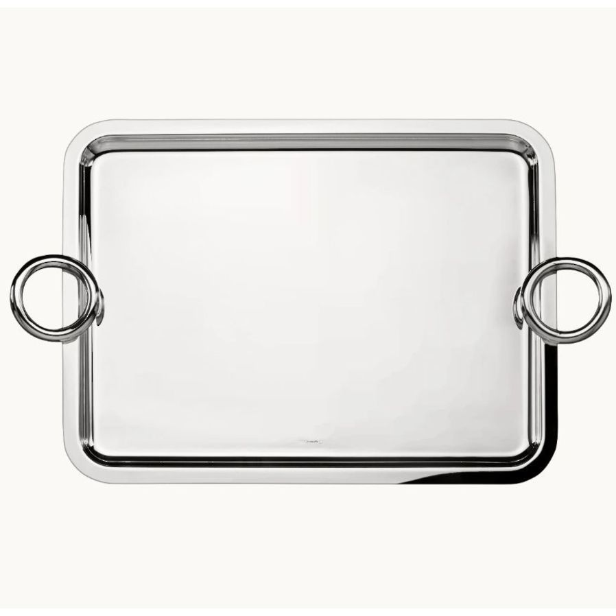 Vertigo Silver Plated Tray with handles 43x31cm image 0