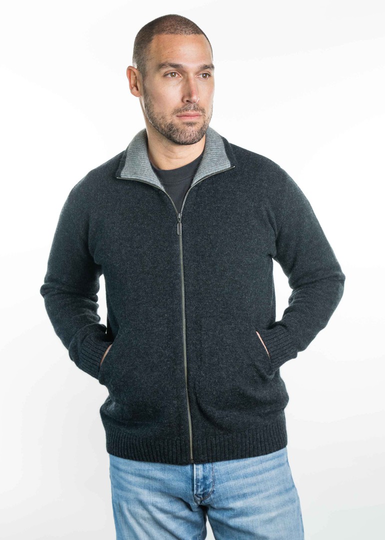 Koru Merino Possum Trilogy Zip Jacket with Pockets image 1