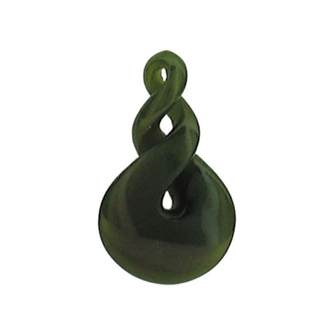 Greenstone Triple Twist Jade Pendant image 0