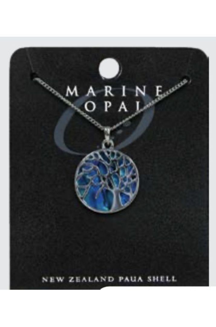 PJS167 - Marine Opal Tree of Life Necklace image 0