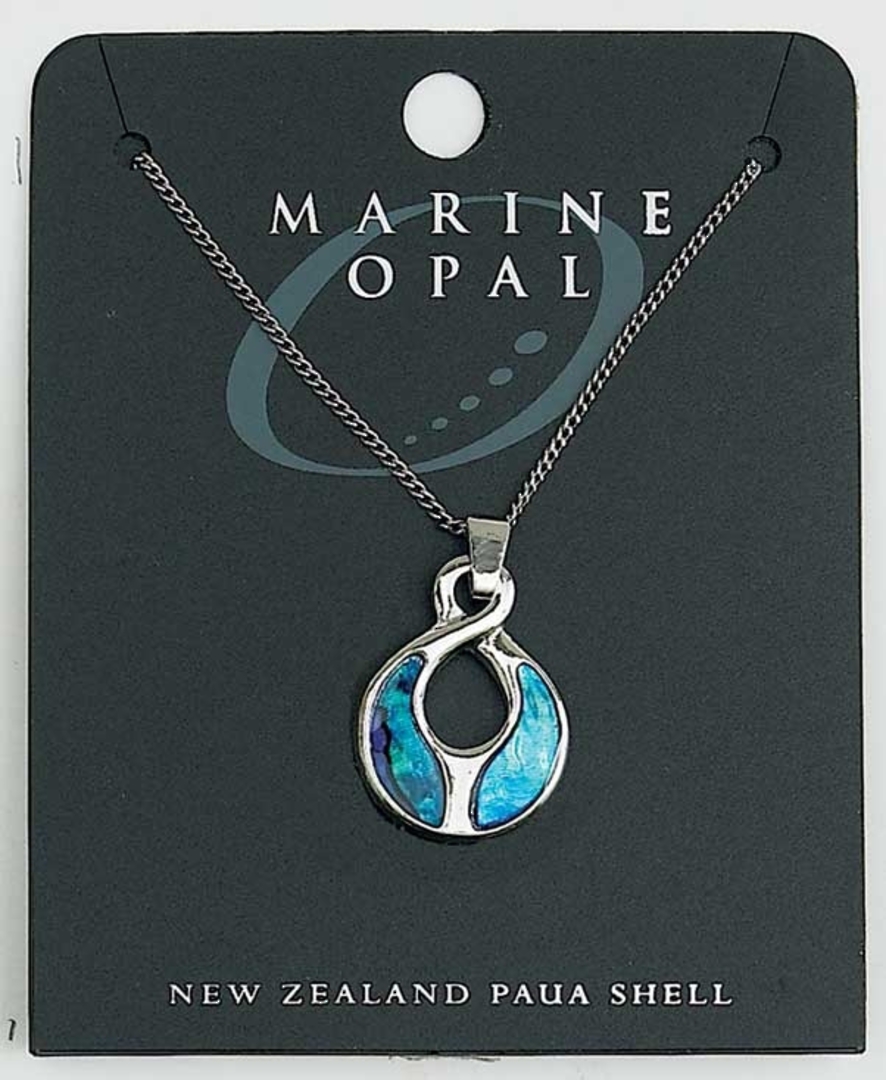 PJS36 - Marine Opal Fine Chain Necklace - The Path of Life image 0