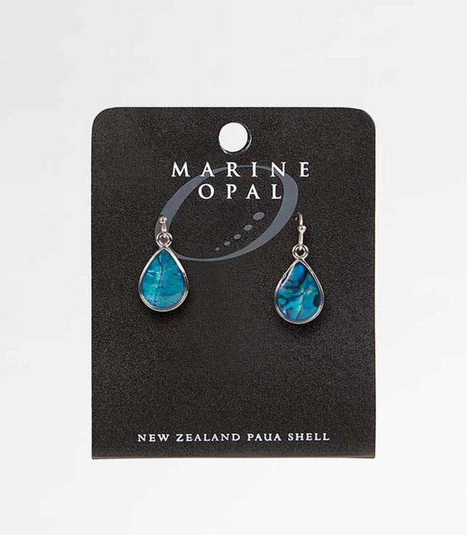 MOE61 - Marine Opal Small Tear Drop Earrings image 0