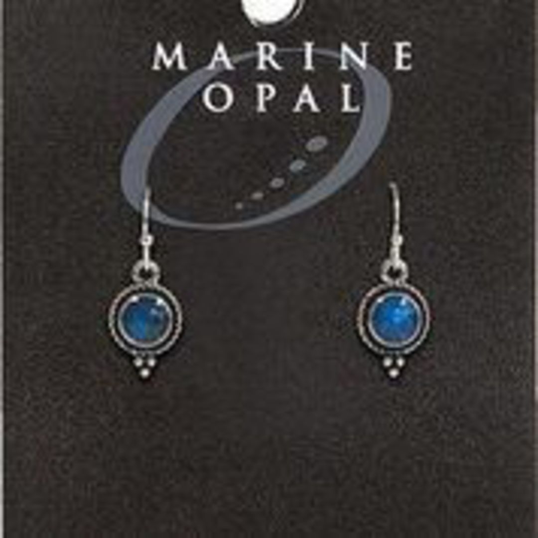 MOE126 - Marine Opal Drop Design Earrings image 0