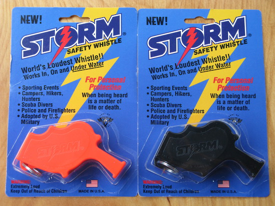 Storm Safety Whistle Black 