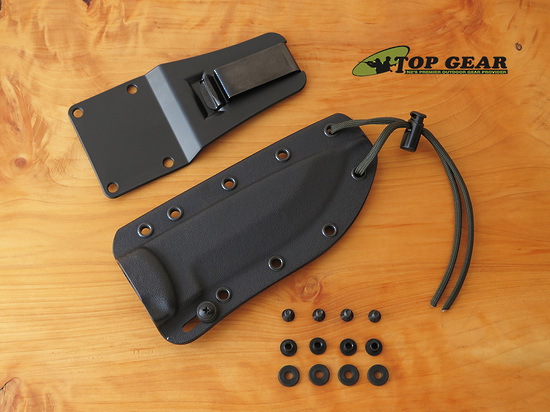 ESEE Model 5 Complete Sheath System Black with Clip plate and screws ESEE-22-SS 