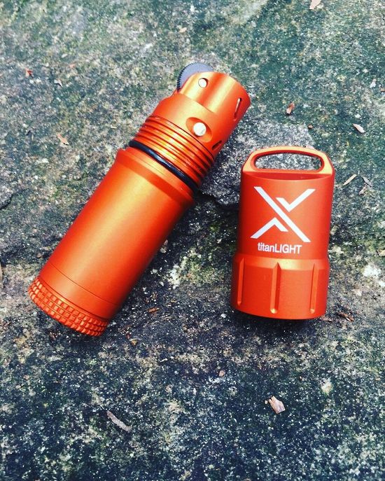 Exotac titanLight Refillable Waterproof Lighter, Orange - 005500-ORG