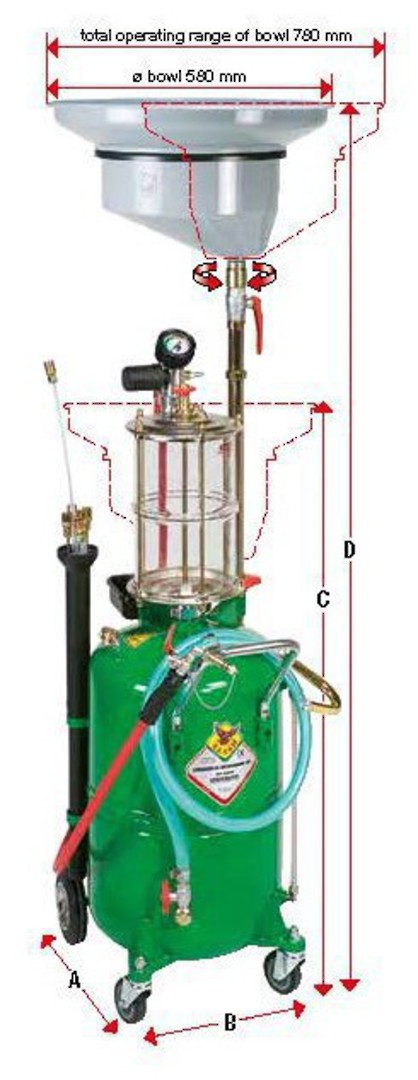 Raasm Waste Oil Gravity Drainer 65L image 1