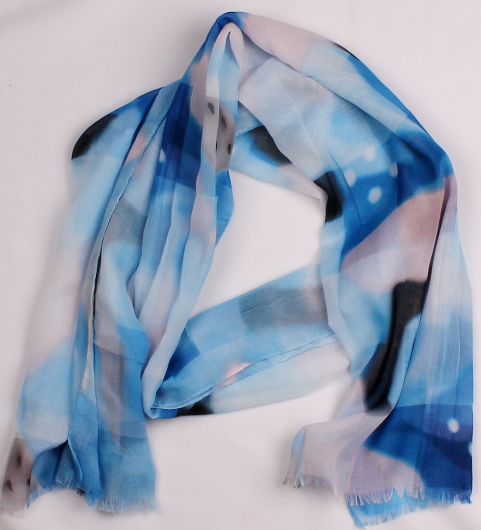 Alice & Lily printed  scarf blue Style:SC/4564/BLU image 0
