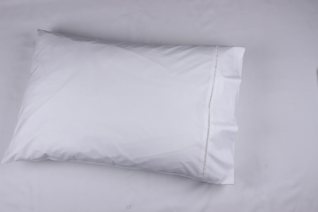 Hemstitch White 100% cotton pillowcase pairs. Alice & Lily Brand .Code: EPC-HEM/WHT. image 0