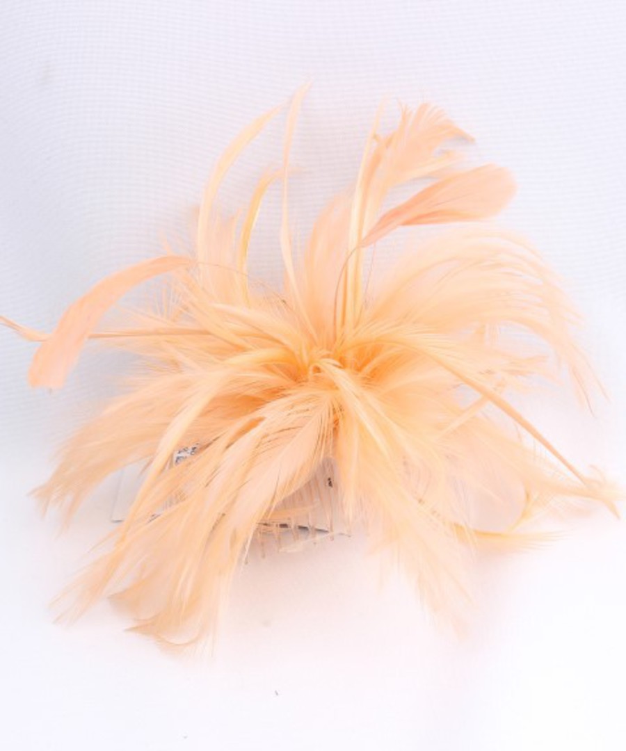 Fascinator feathers on comb Cobolt,Navy,Coral,Silver,Blush. Style: HS/1330 image 0