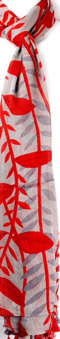 Alice & Lily printed scarf leaf red Style: SC/SUM18/V2 image 0