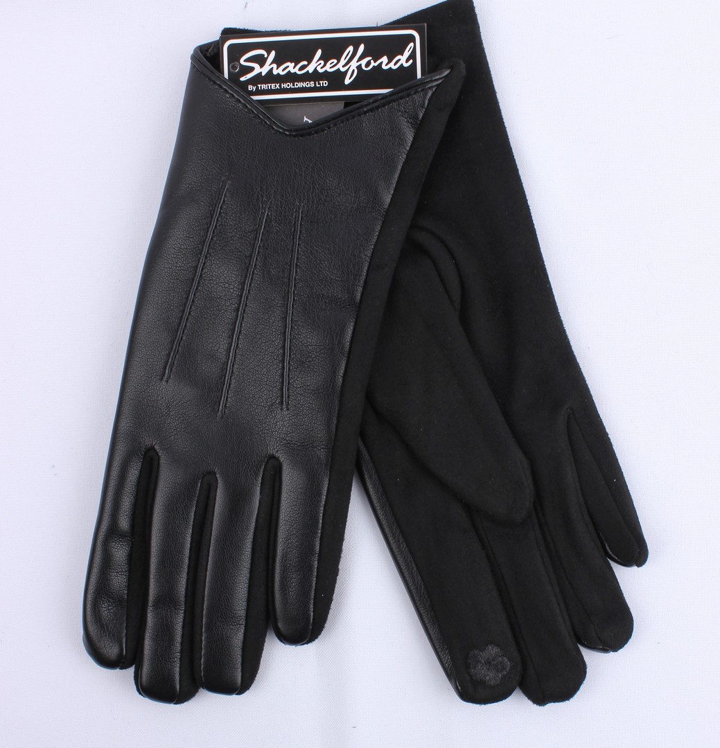 Shackelford faux leather glove black STYLE:S/LK5065BLK image 0