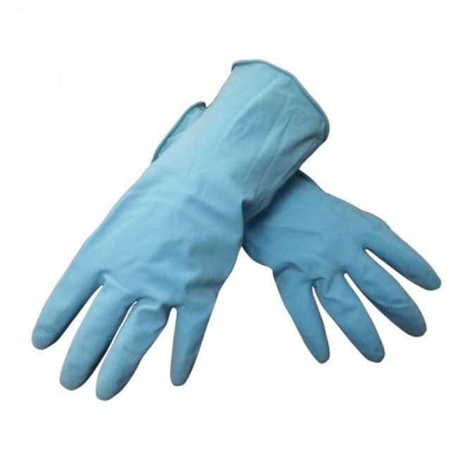 #3546 Blue H/Hold Rubber Glove image 0