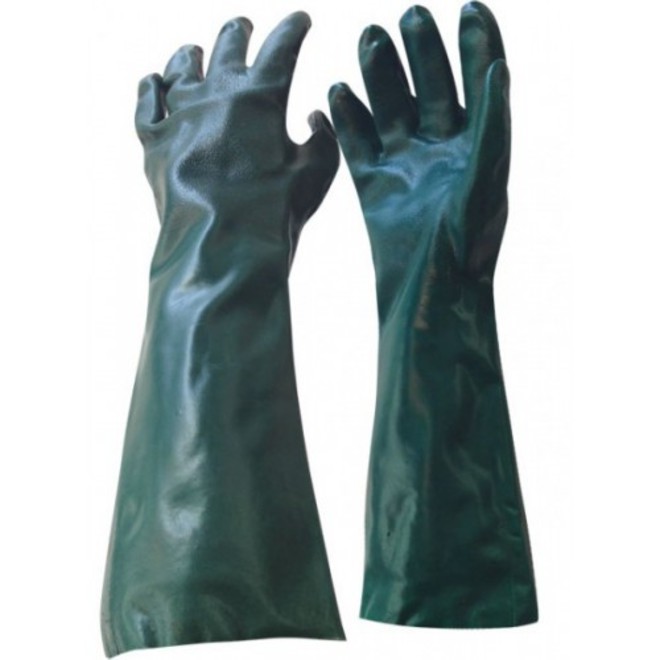 45cm Green PVC Gloves image 0