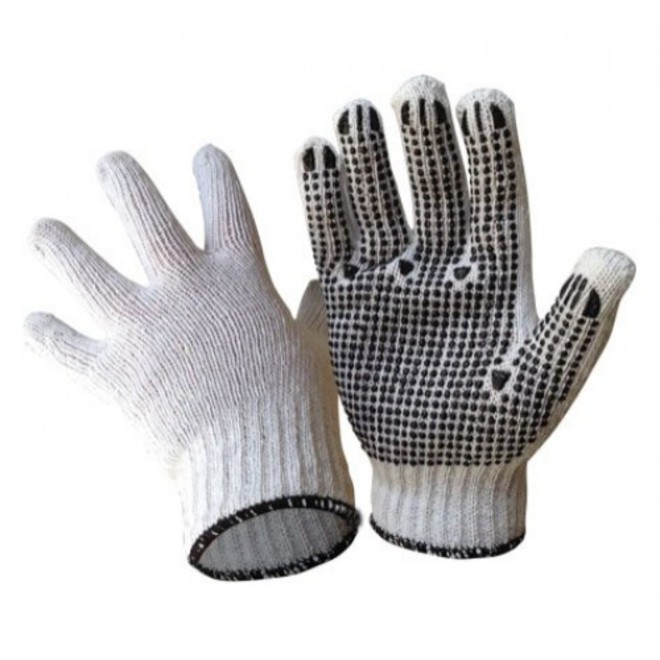 Cotton Knit PVC Dot Gloves image 0