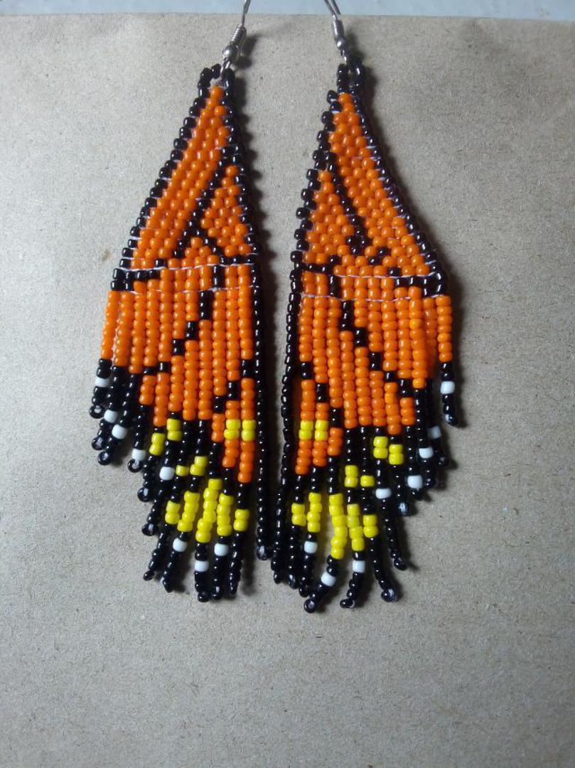 Butterfly Wings Beaded Earrings image 0