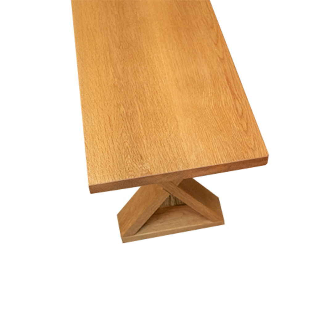 American Oak X-Leg Bench Seat NZ Made image 6