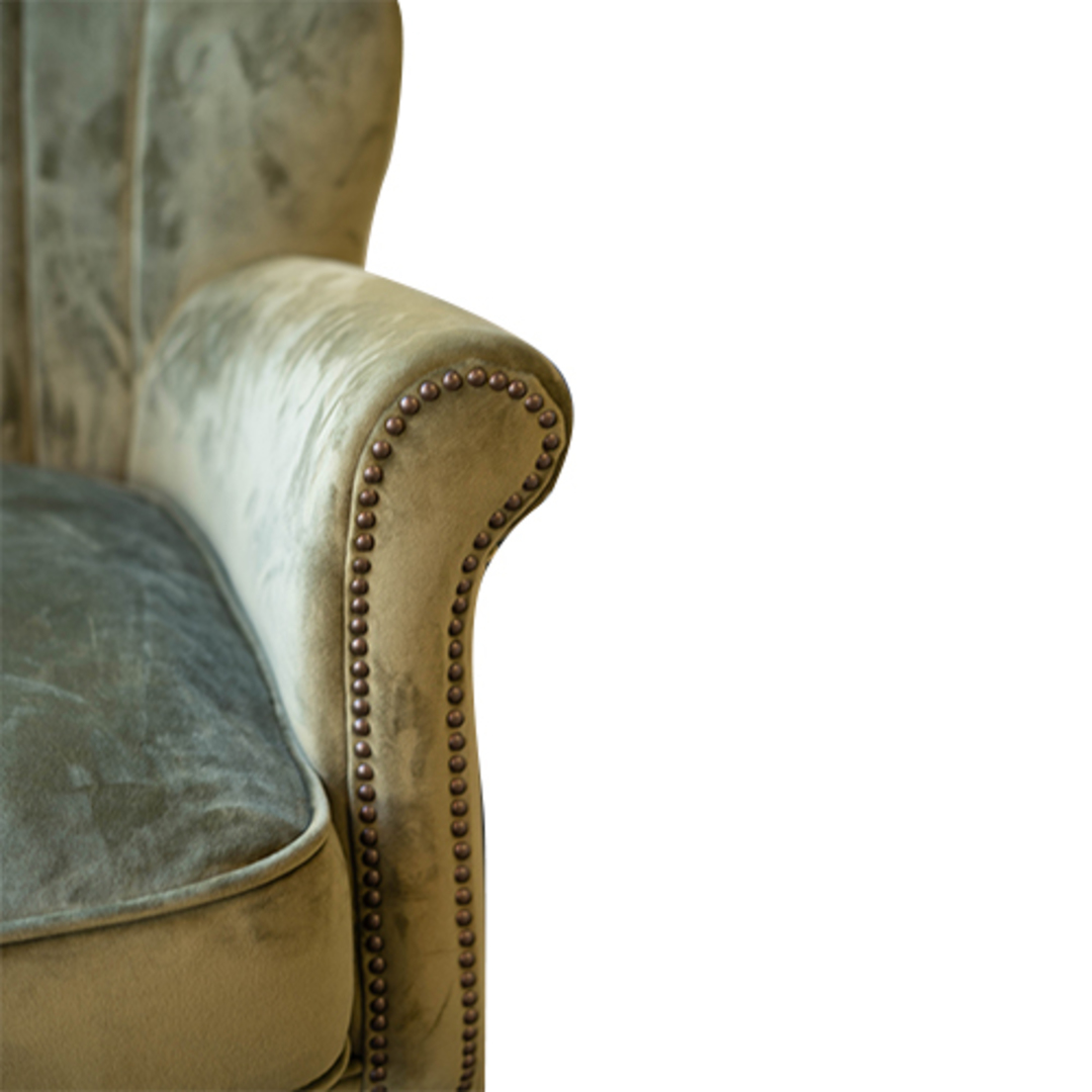 A&J Percy Chair Velvet Plush - Green image 3