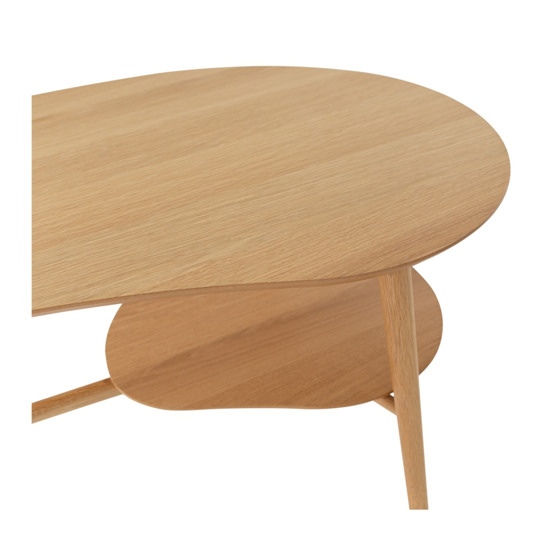 Oslo Coffee Table Shaped with Shelf image 5