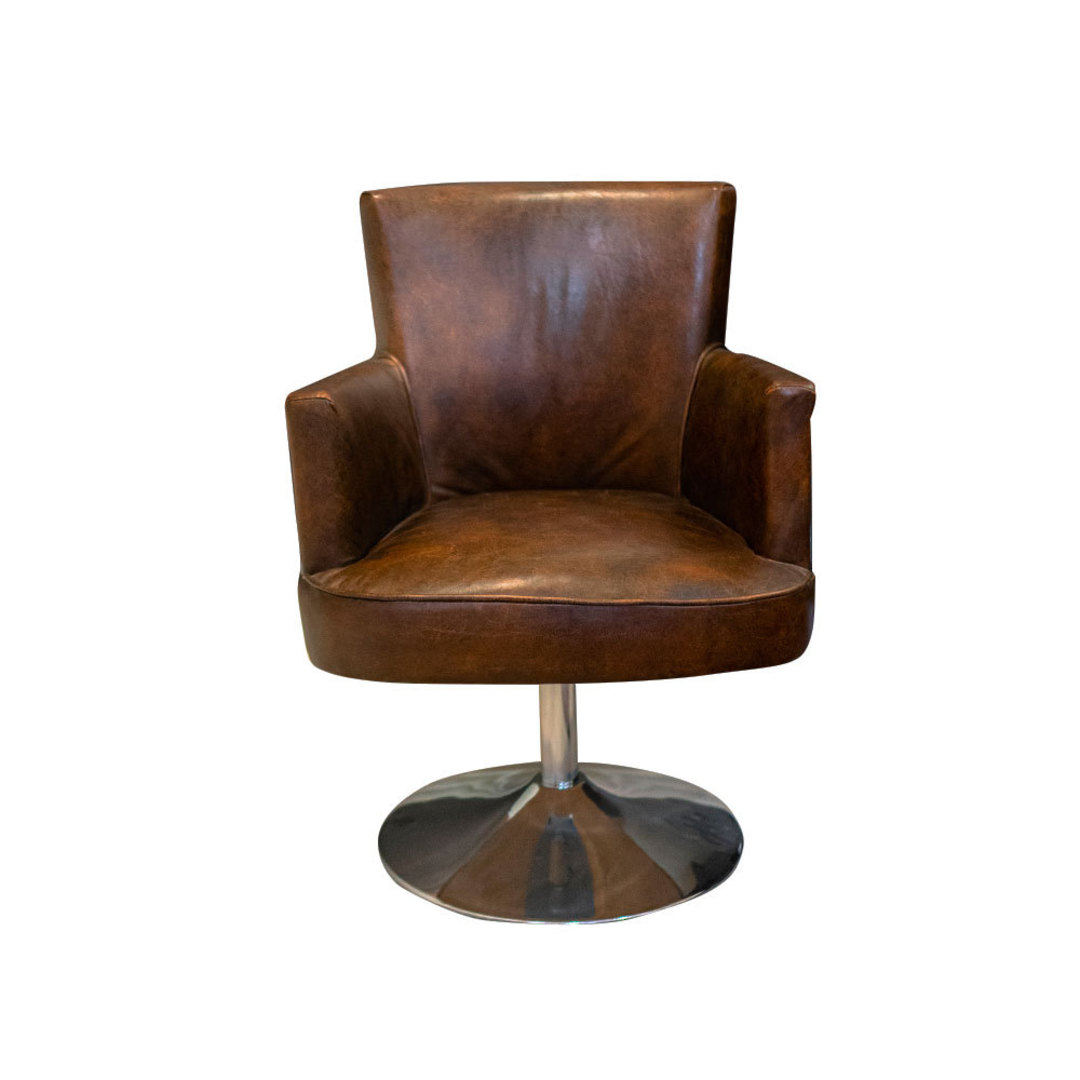 Treviso Leather Swivel Chair- Aviation Inspired image 1
