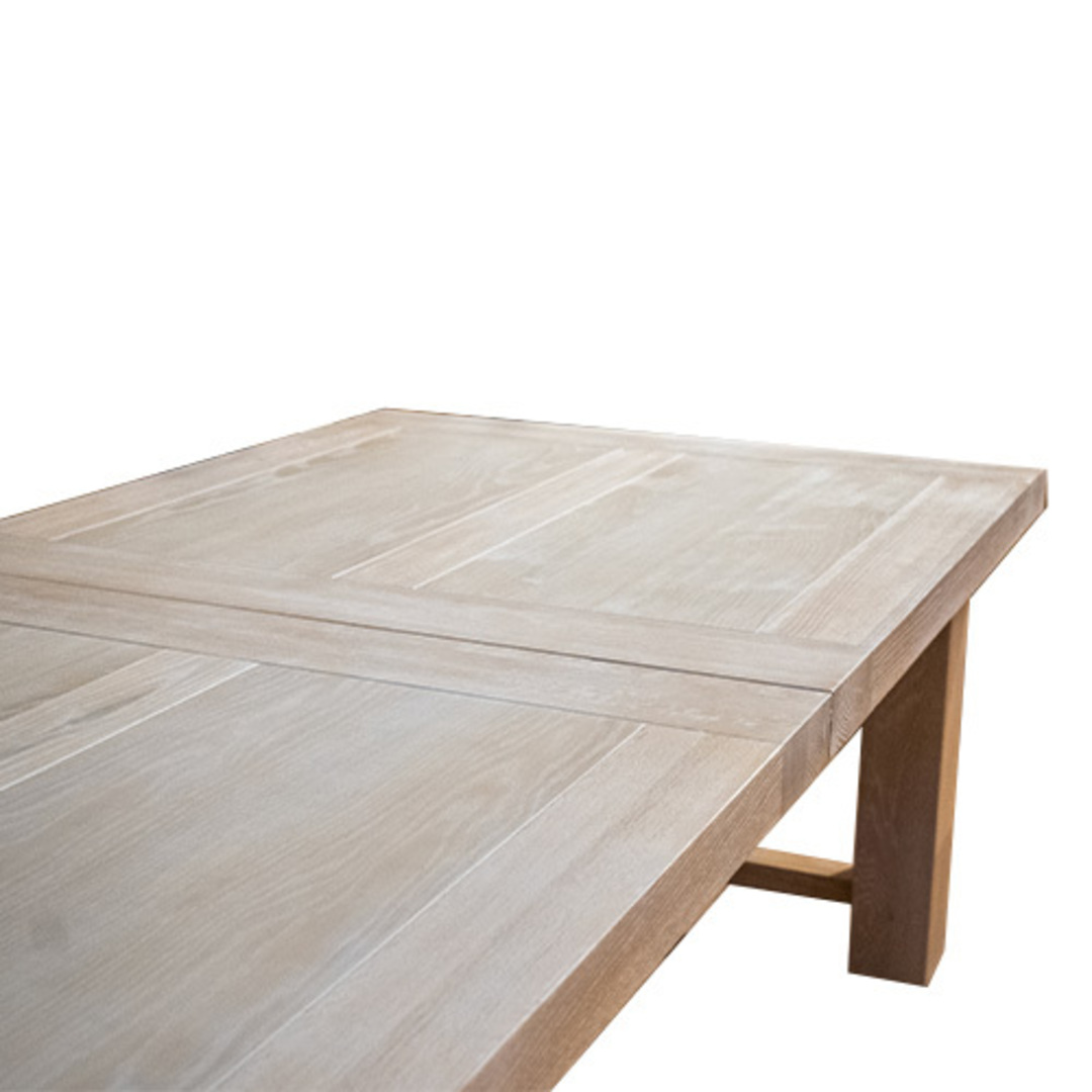 Oak White Washed Extension Dining Table 2m - 2.8m image 3