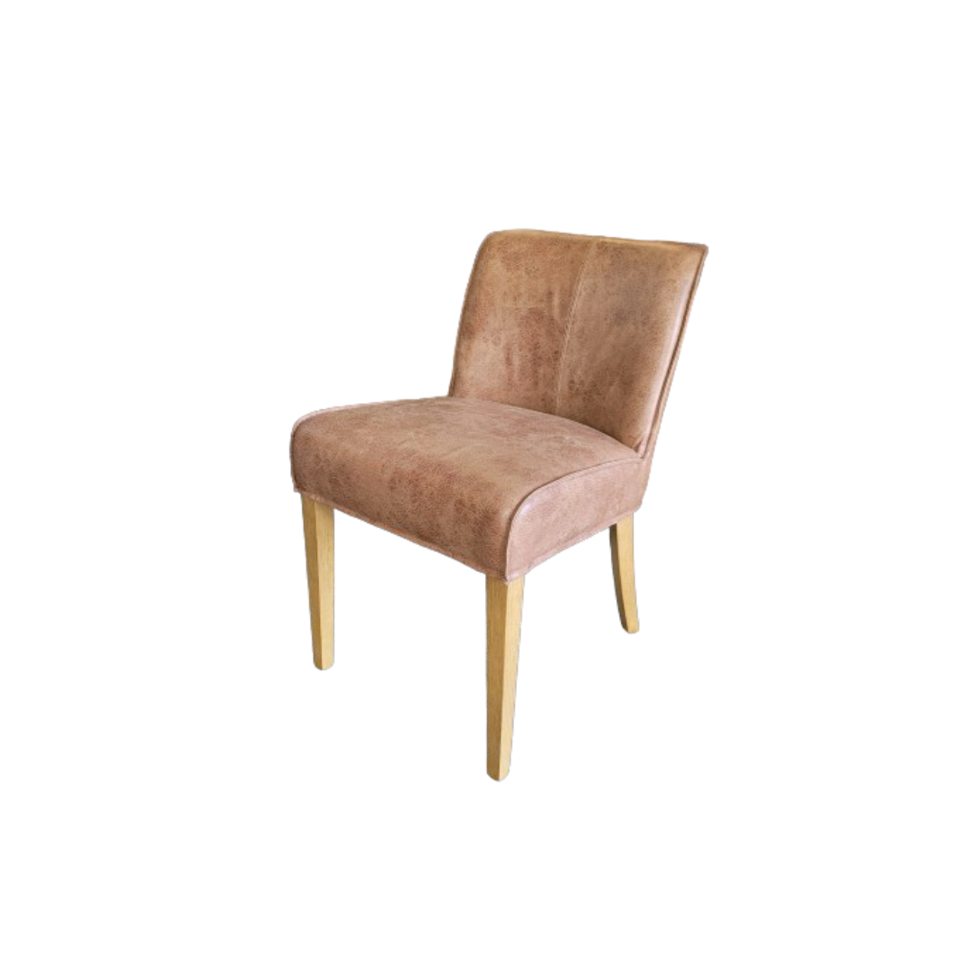 Belfort Oak & Leather Dining Chair image 0