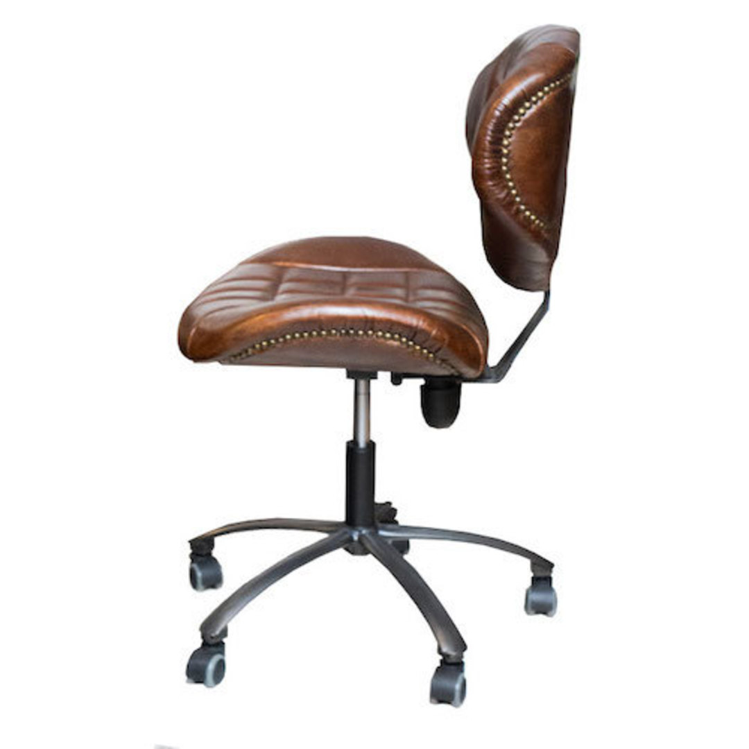 Heritage Office Chair Leather - Brown image 1