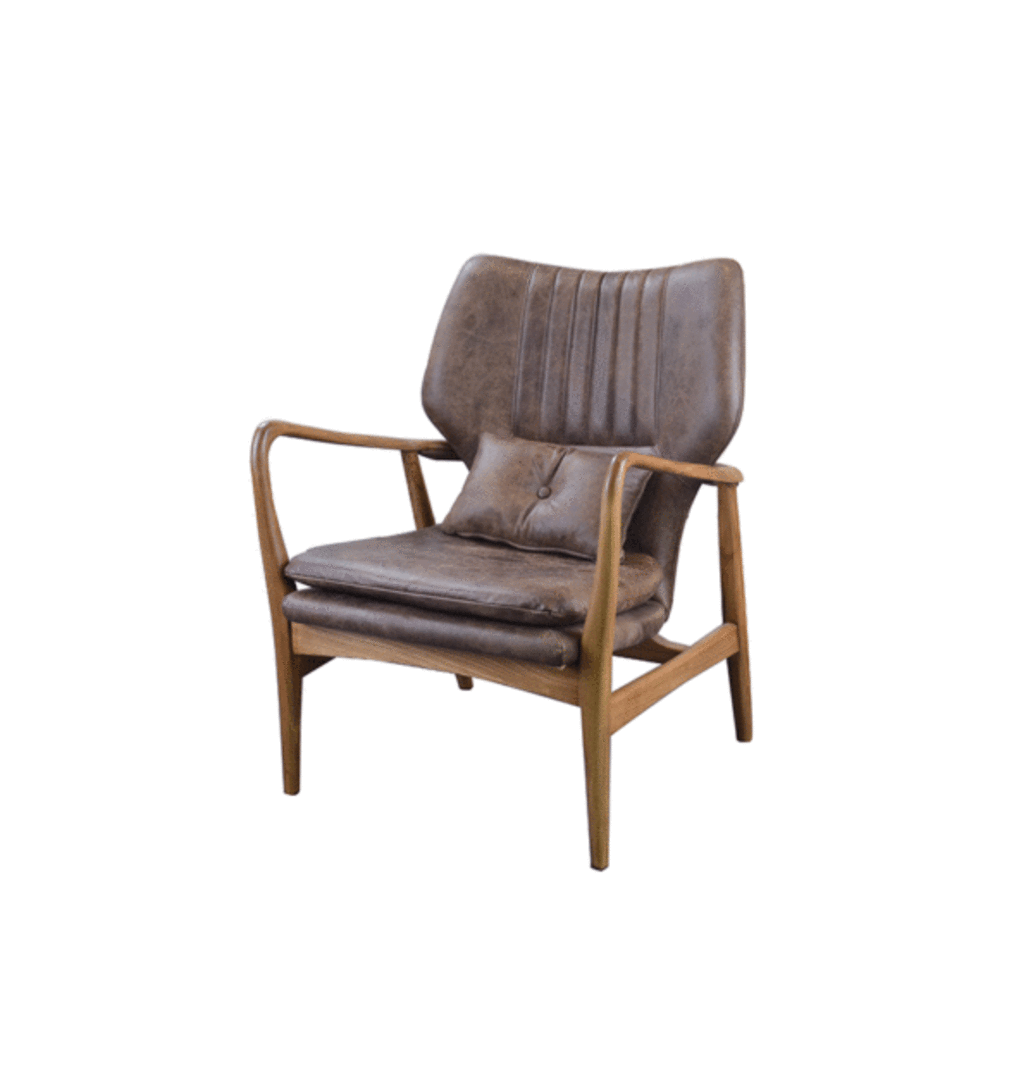 Sorrento Leather Chair With Ash Frame image 0