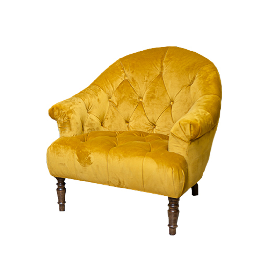 A&J Imogen Chair Velvet - Plush Turmeric image 2