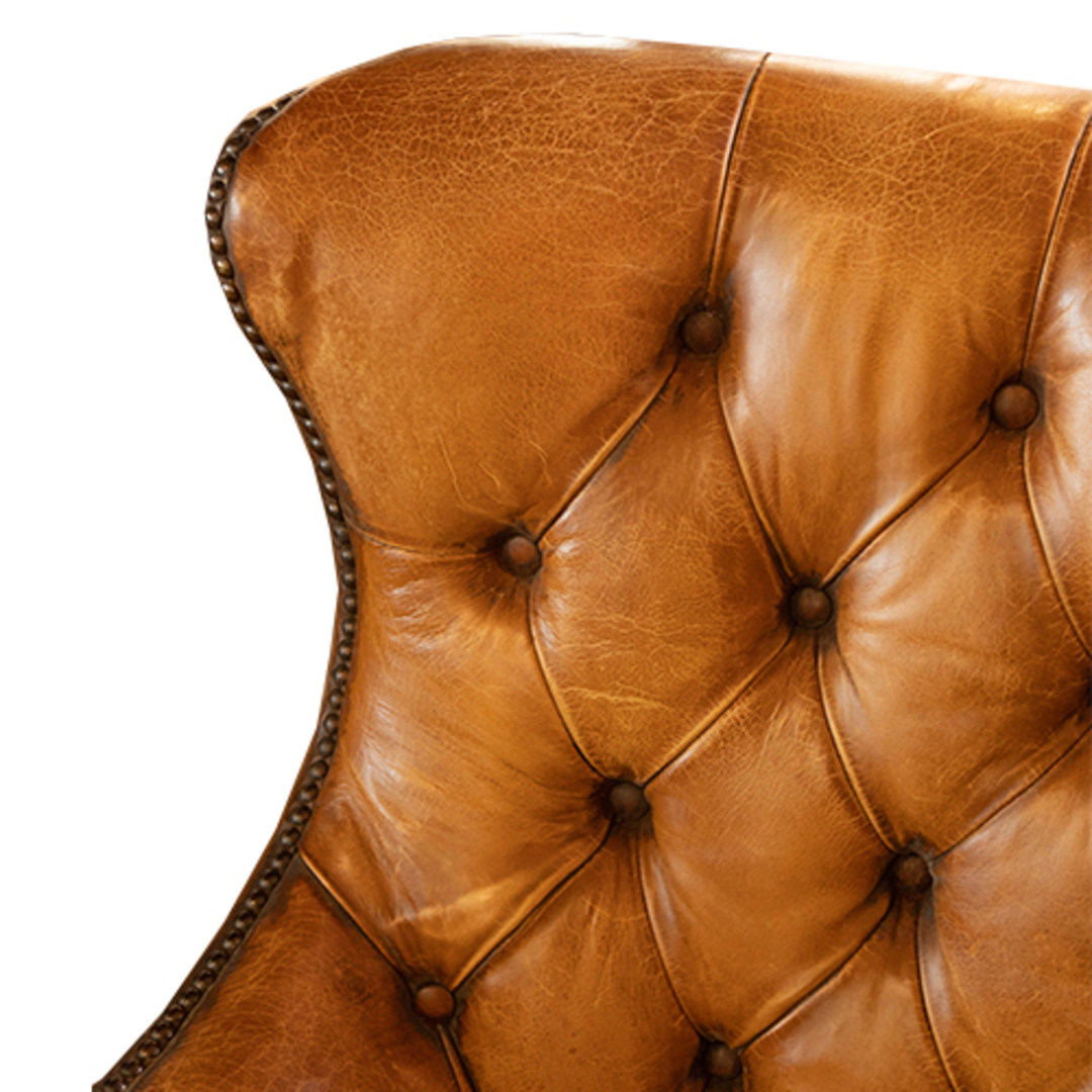 Bordeaux Armchair - Antique Light Brown Leather image 4