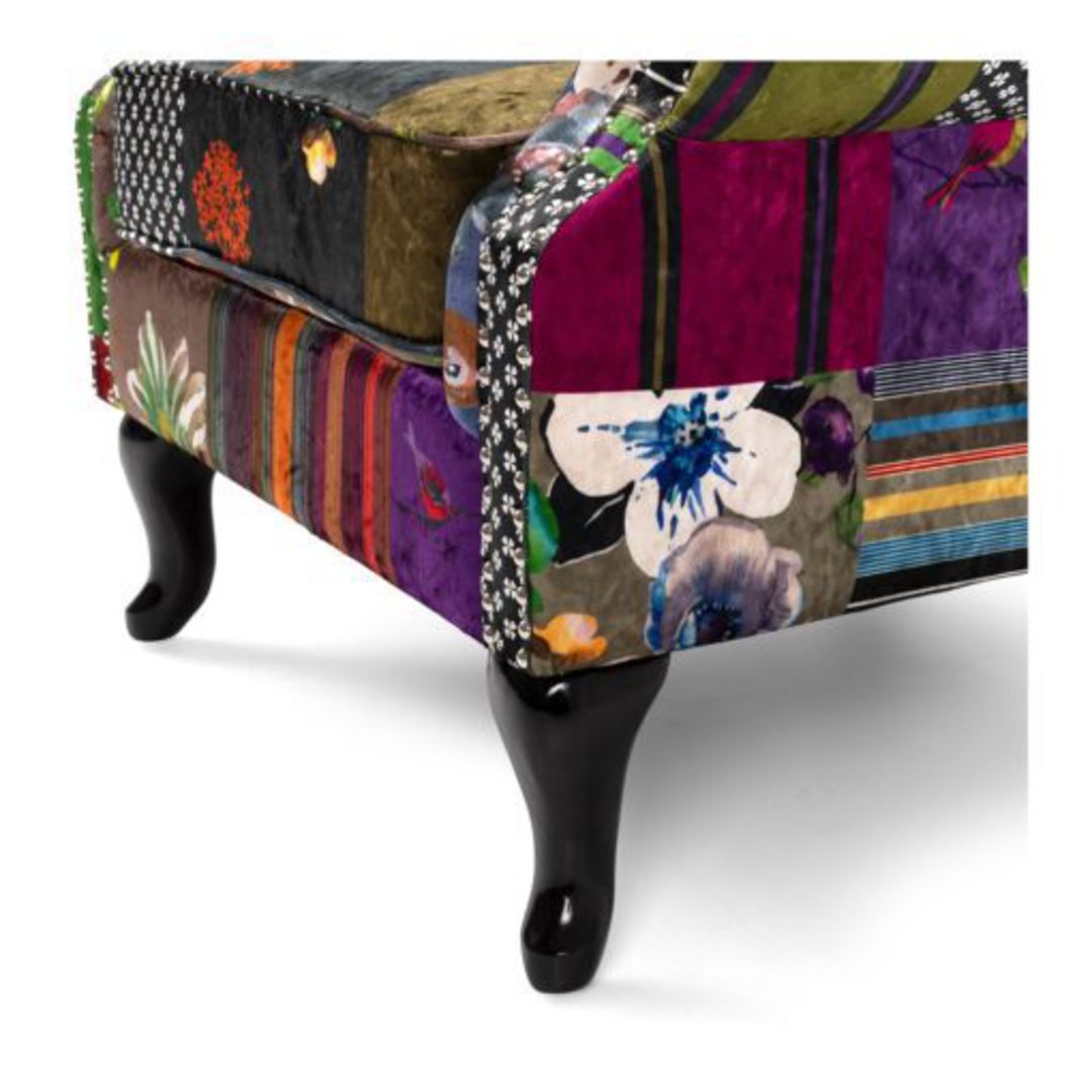 Patchwork Wingback Armchair image 3