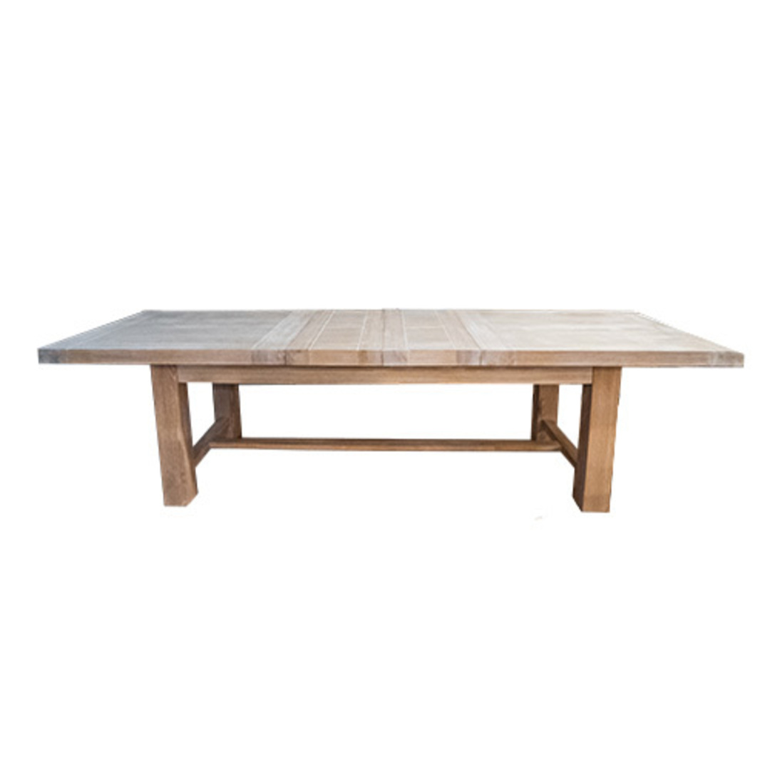 Oak White Washed Extension Dining Table 2.2m - 3m image 0