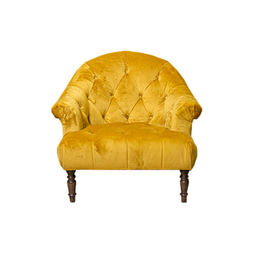 A&J Imogen Chair Velvet - Plush Turmeric image 1