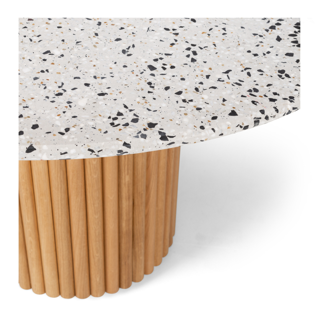 Terrazzo Rd Dining Table 120 (Natural Oak Base) image 2