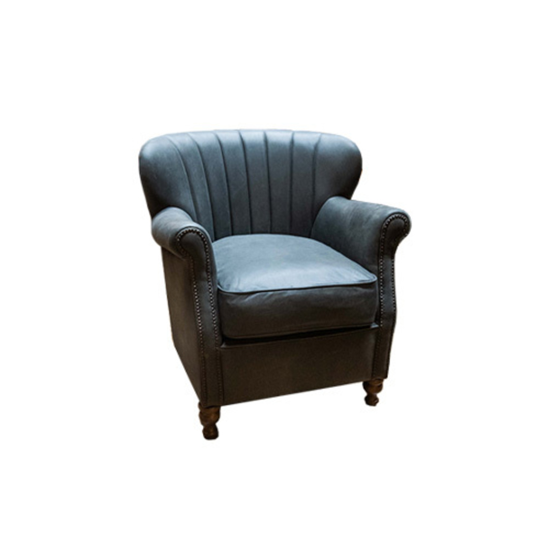 A&J Percy Chair Leather - Charcoal image 1