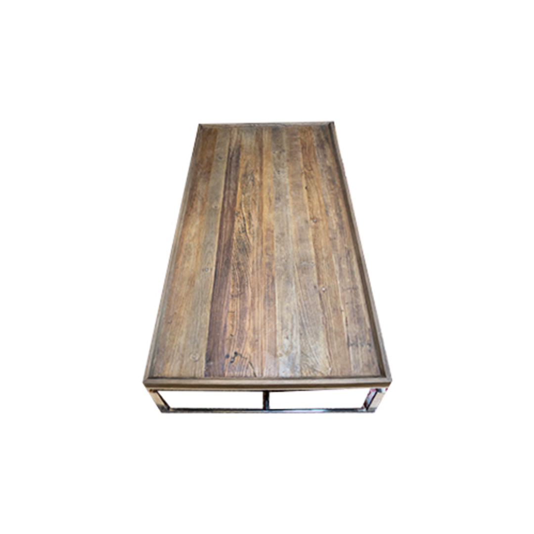 Providence Coffee Table Reclaimed Elm & Stainless Steel image 4