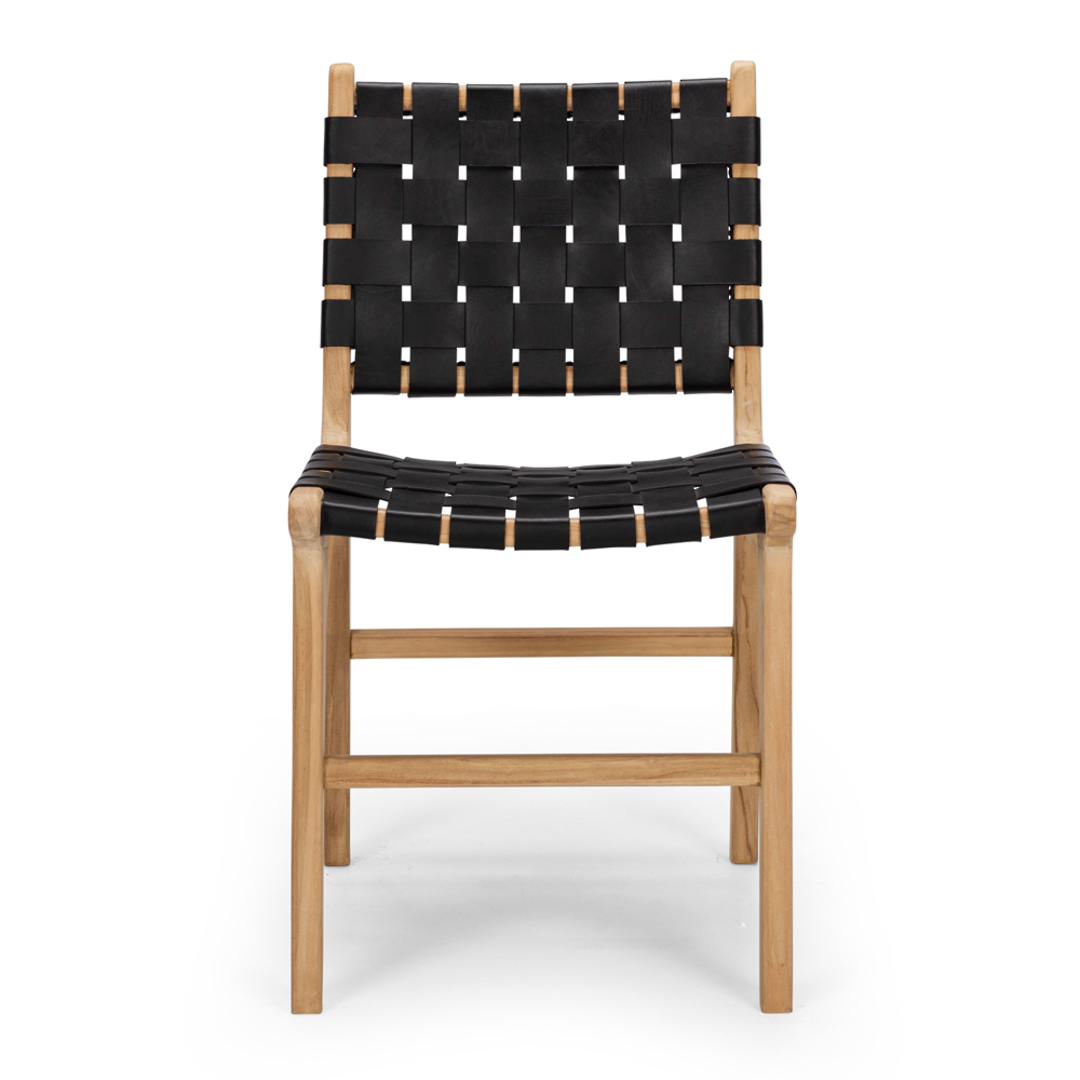Indo Woven Dining Chair Black image 1