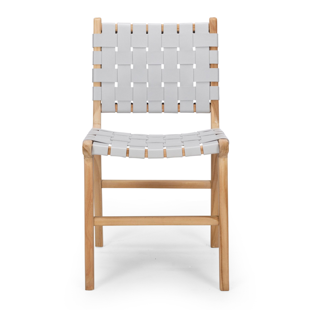 Indo Woven Dining Chair Duck Egg image 3