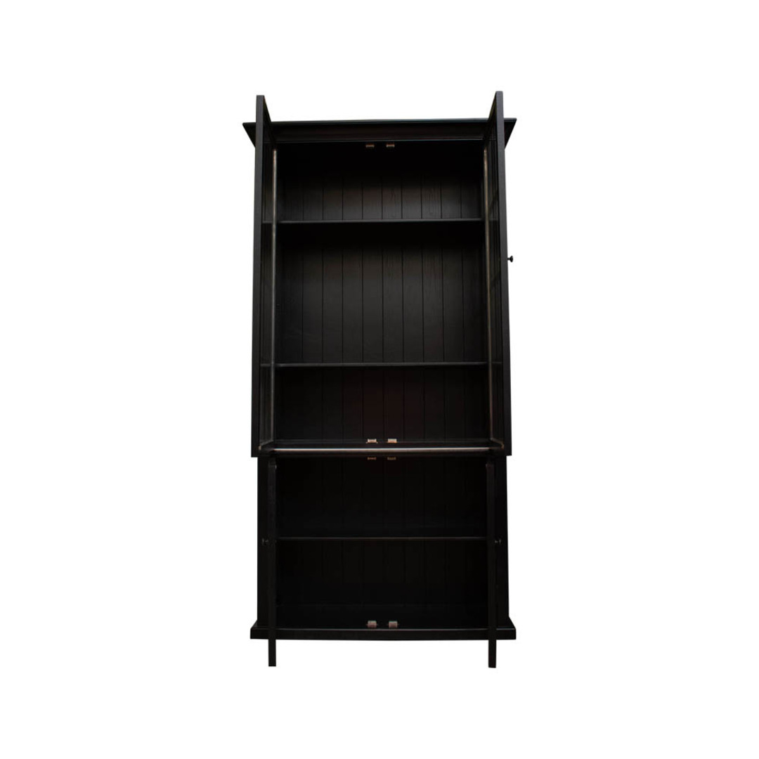 Maple Wood Black Cabinet image 1