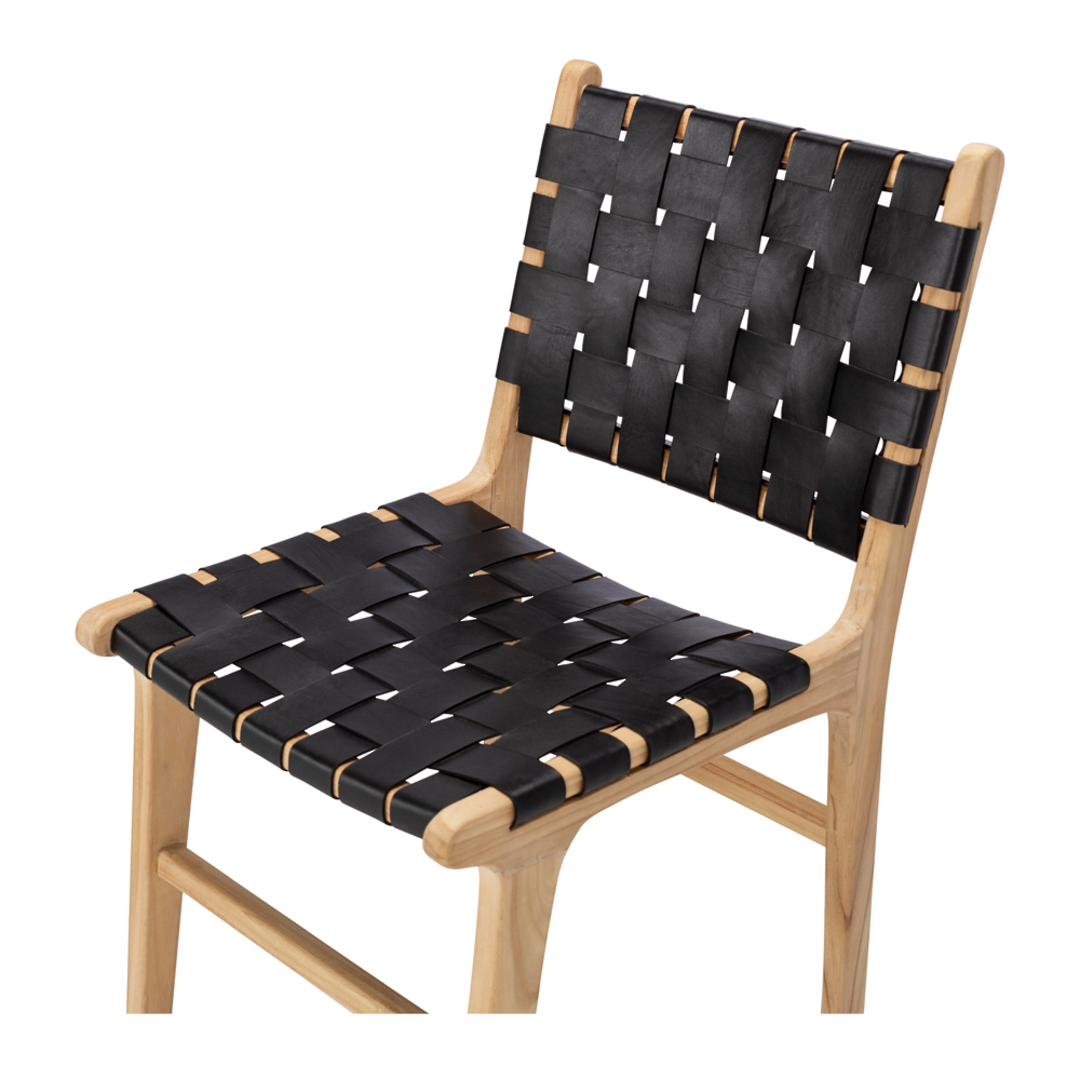 Indo Woven Dining Chair Black image 2