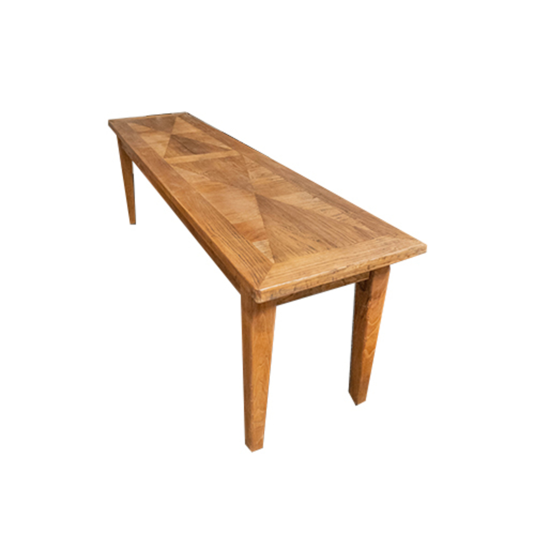 Reclaimed Elm Parquetry Bench 1.45M image 2